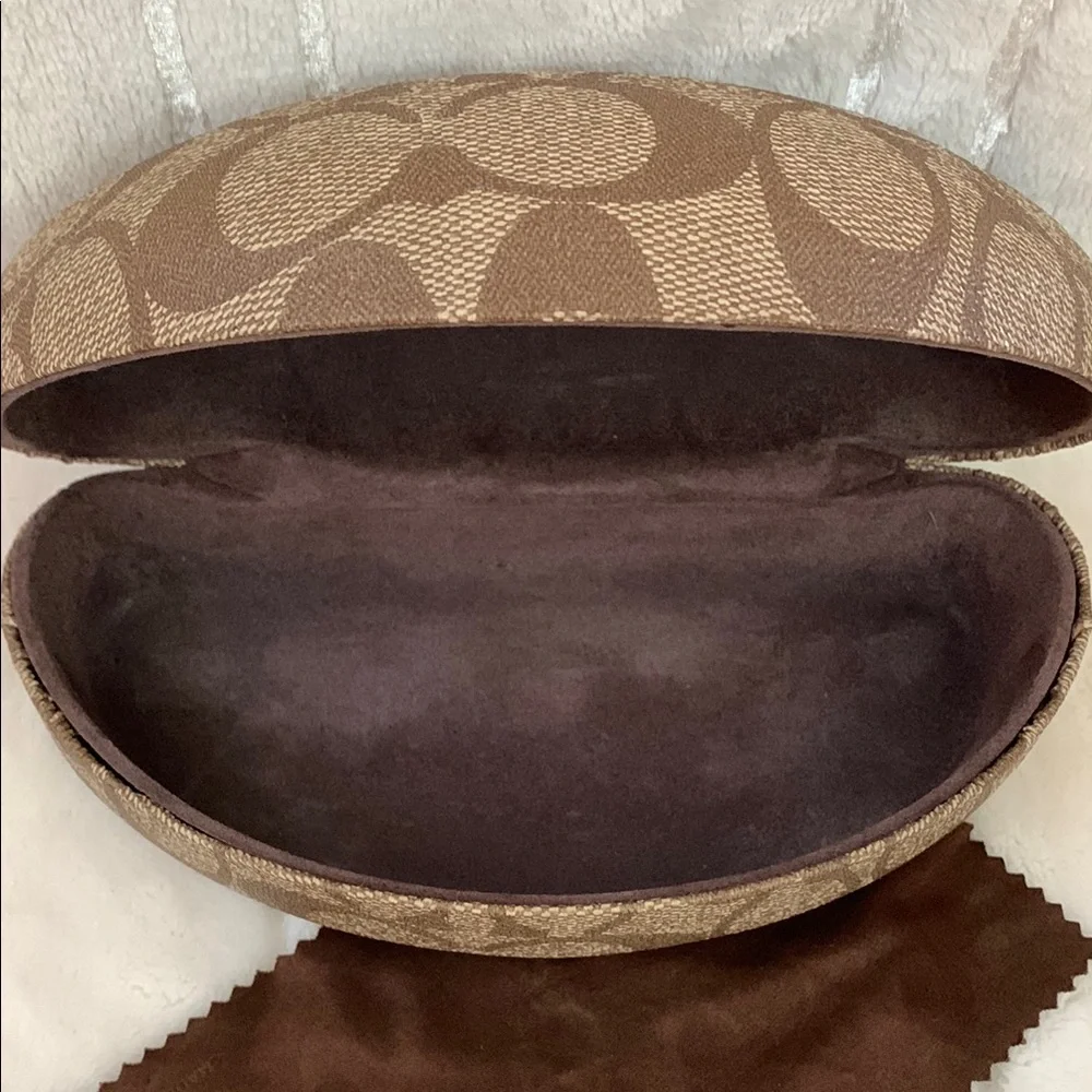 Coach CC Brown Sunglasses / Eyeglass Hard Case with original cloth